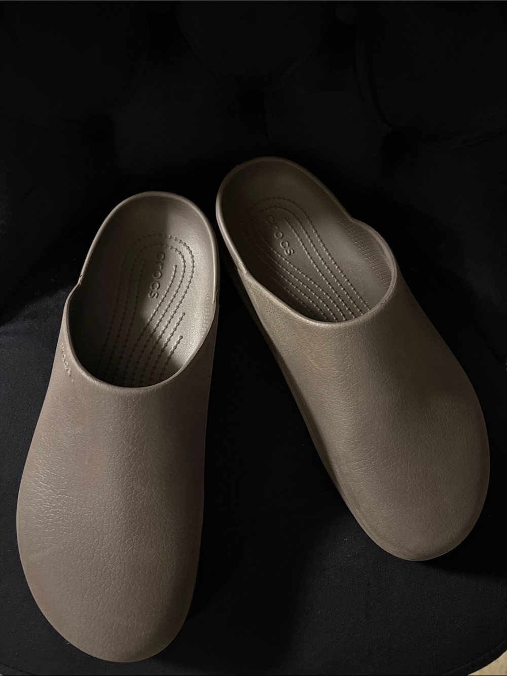 CROCS Unisex Classic Clog Slip-On in Taupe